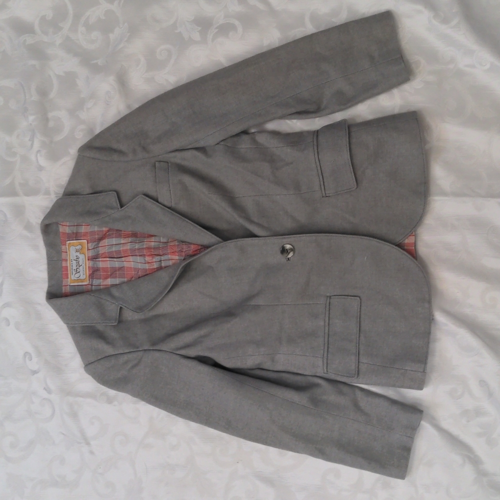 Grey Wool Blazer Single Button - image 1